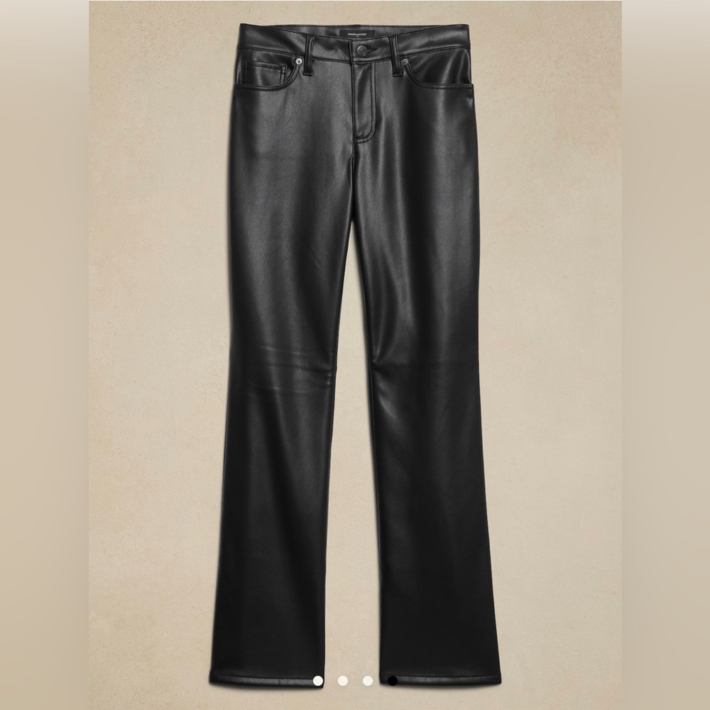 BANANA REPUBLIC Black Vegan Leather Pant